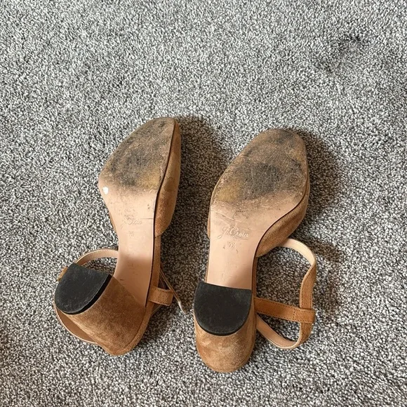 J. Crew Maisie Suede Block Heel Ankle Strap Pump - Picture 9 of 10